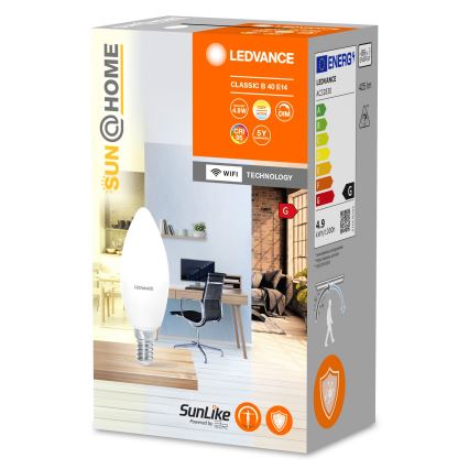 LED Zatemnitvena antibakterijska žarnica B40 E14/4,9W/230V Wi-Fi - Ledvance