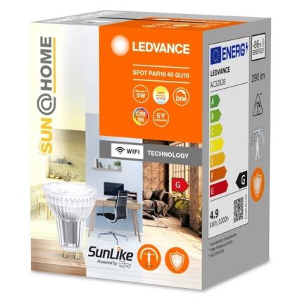 LED Zatemnitvena antibakterijska žarnica PAR16 GU10/4,9W/230V Wi-Fi - Ledvance