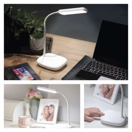 LED Zatemnitvena fleksibilna namizna svetilka LED/12W/230V 3000K/4000K/6500K bela