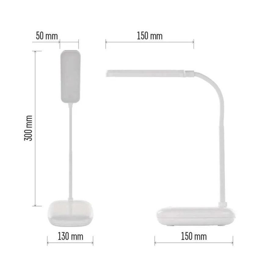 LED Zatemnitvena fleksibilna namizna svetilka LED/12W/230V 3000K/4000K/6500K bela