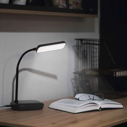 LED Zatemnitvena fleksibilna namizna svetilka LED/12W/230V 3000K/4000K/6500K črna
