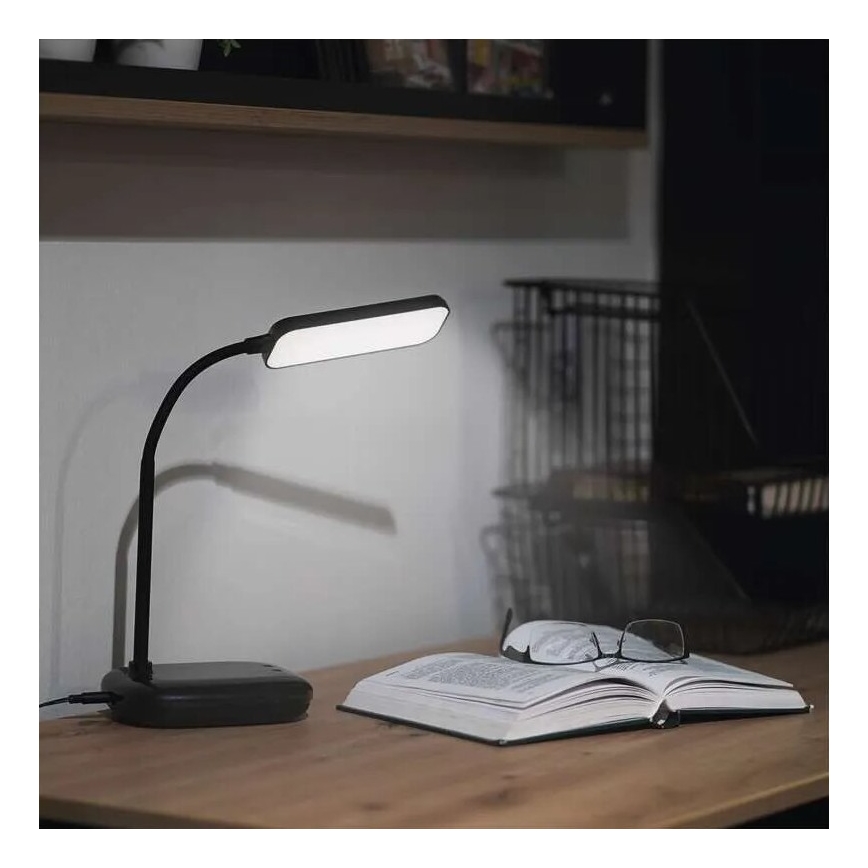 LED Zatemnitvena fleksibilna namizna svetilka LED/12W/230V 3000K/4000K/6500K črna