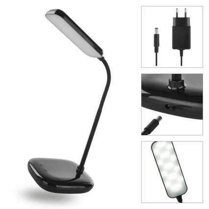 LED Zatemnitvena fleksibilna namizna svetilka LED/12W/230V 3000K/4000K/6500K črna