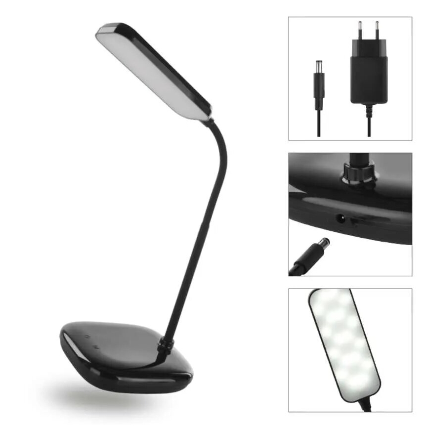 LED Zatemnitvena fleksibilna namizna svetilka LED/12W/230V 3000K/4000K/6500K črna