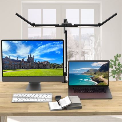 LED Zatemnitvena na dotik fleksibilna namizna svetilka POINTIQ LED/24W/230V 3000-6500K CRI 92 črna
