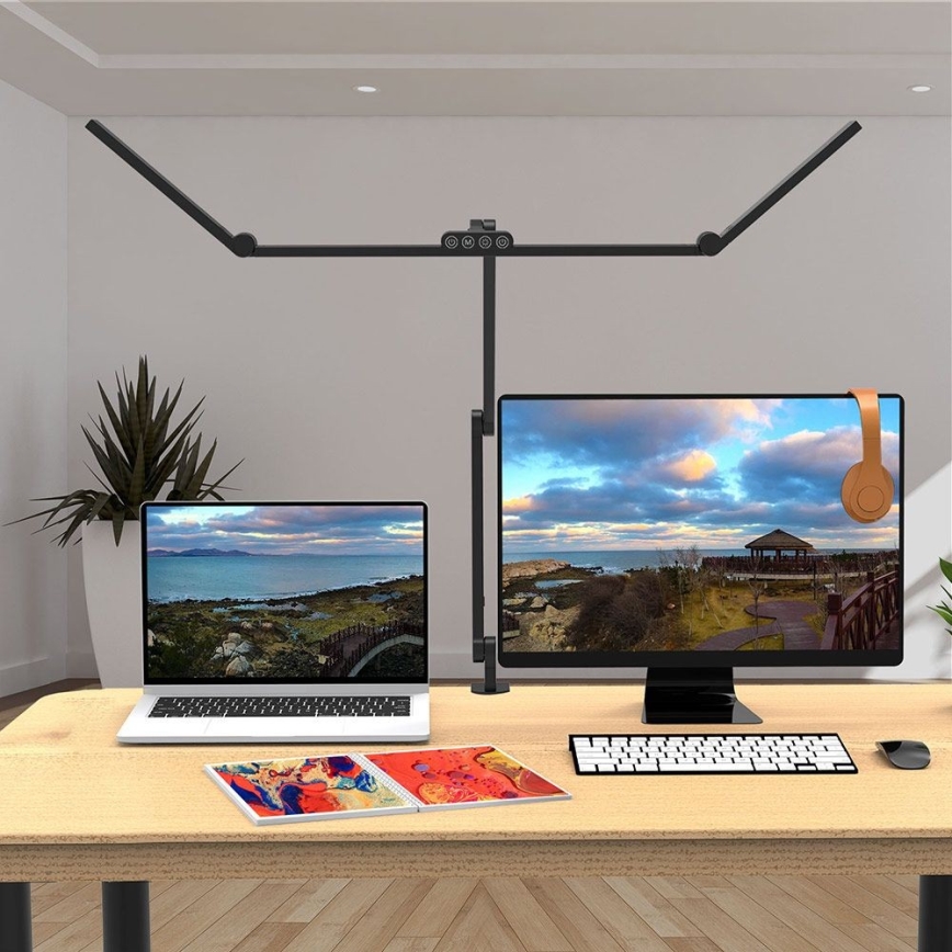 LED Zatemnitvena na dotik fleksibilna namizna svetilka POINTIQ LED/36W/230V 3000-6500K CRI 92 črna
