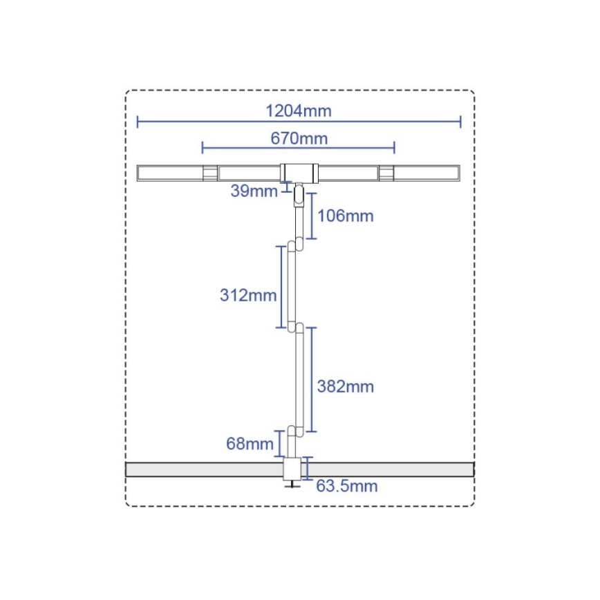 LED Zatemnitvena na dotik fleksibilna namizna svetilka POINTIQ LED/36W/230V 3000-6500K CRI 92 črna