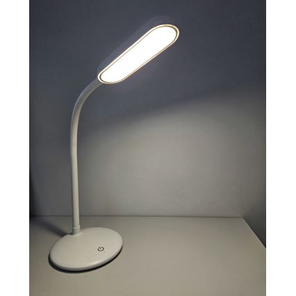 LED Zatemnitvena fleksibilna namizna svetilka na dotik LED/6W/5V USB 1200 mAh bela