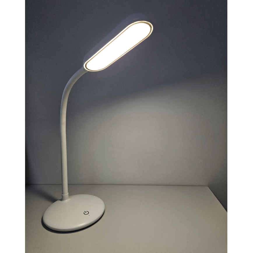 LED Zatemnitvena fleksibilna namizna svetilka na dotik LED/6W/5V USB 1200 mAh bela