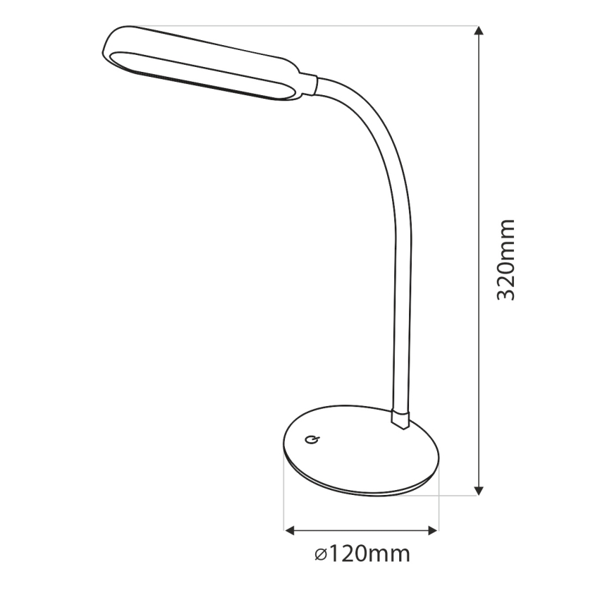 LED Zatemnitvena fleksibilna namizna svetilka na dotik LED/6W/5V USB 1200 mAh bela