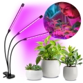 LED Zatemnitvena fleksibilna namizna svetilka s sponko za gojenje rastlin VITARO 3xLED/10W/230V črna