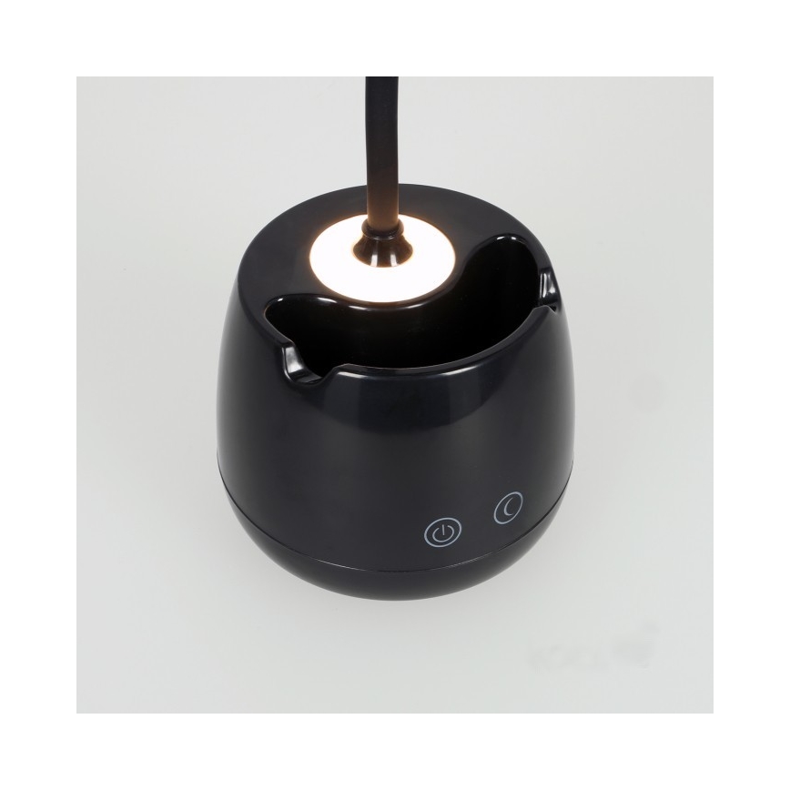 LED Zatemnitvena fleksibilna polnilna namizna svetilka LUSIA LED/5W/5V 3000/4000K 1200 mAh črna