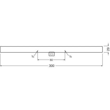 LED Zatemnitvena fluorescentna cev S14d/3W/230V 2700K 30 cm CRI 90 - Osram
