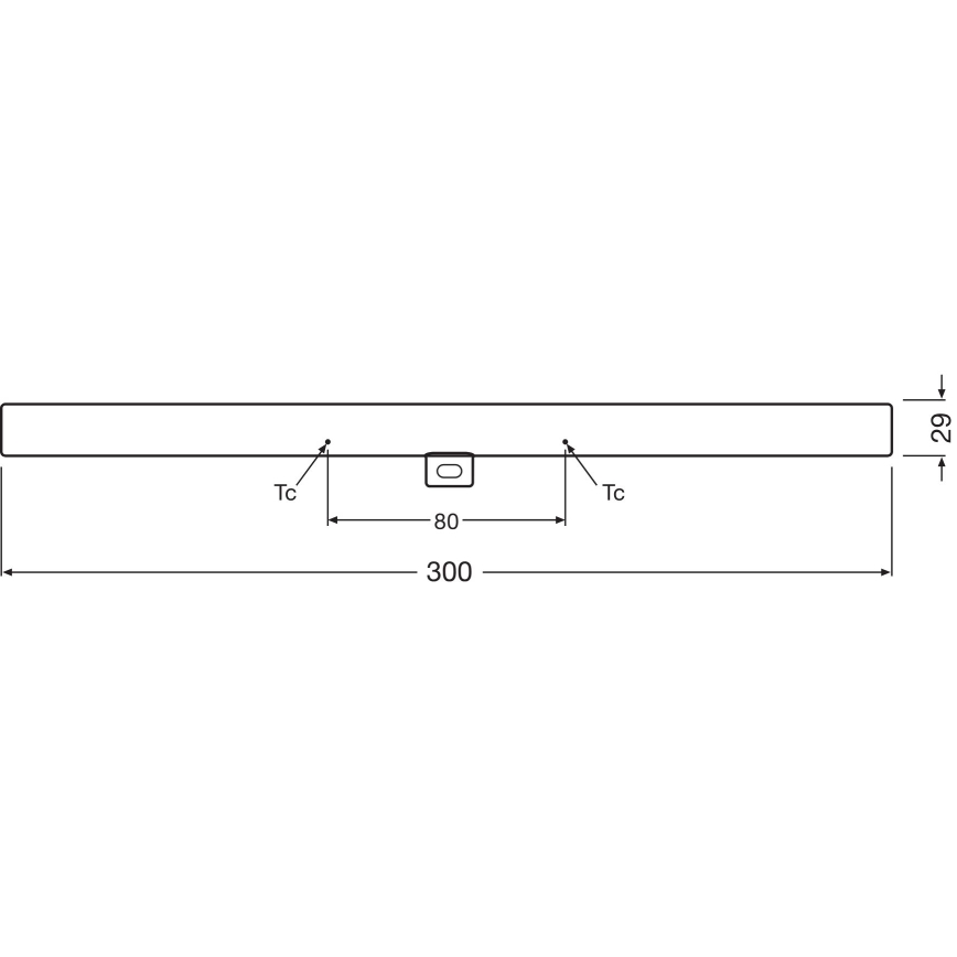 LED Zatemnitvena fluorescentna cev S14d/3W/230V 2700K 30 cm CRI 90 - Osram