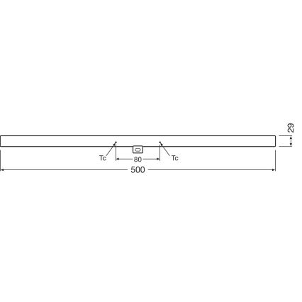 LED Zatemnitvena fluorescentna cev S14d/4,7W/230V 2700K 50 cm CRI 90 - Osram