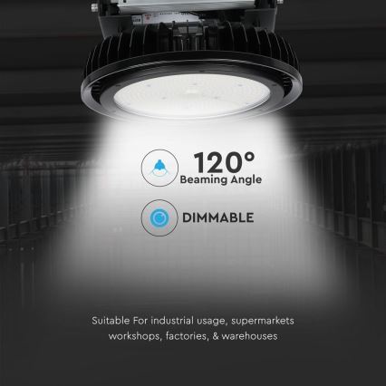 LED Zatemnitvena industrijska svetilka High Bay LED/500W/230V 4000K IP65 črna