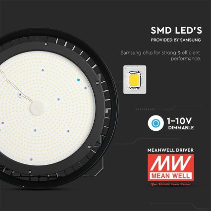 LED Zatemnitvena industrijska svetilka High Bay LED/500W/230V 4000K IP65 črna