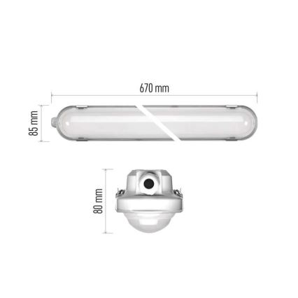 LED Zatemnitvena industrijska svetilka MISTY LED/10/13/16/18W/230V 4000/6500K IP66