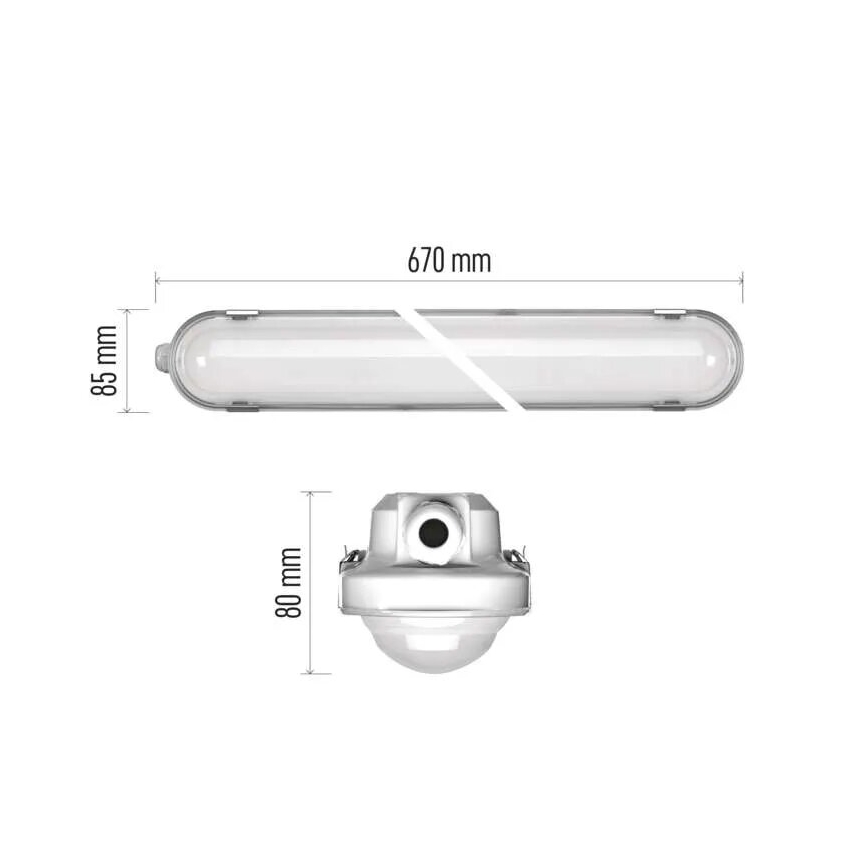 LED Zatemnitvena industrijska svetilka MISTY LED/10/13/16/18W/230V 4000/6500K IP66