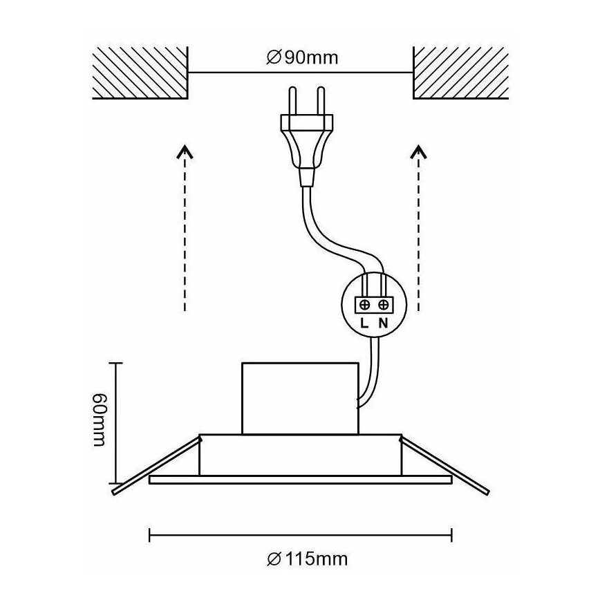 LED Zatemnitvena kopalniška svetilka LED/10W/230V 3000K-6500K Wi-Fi Tuya IP44