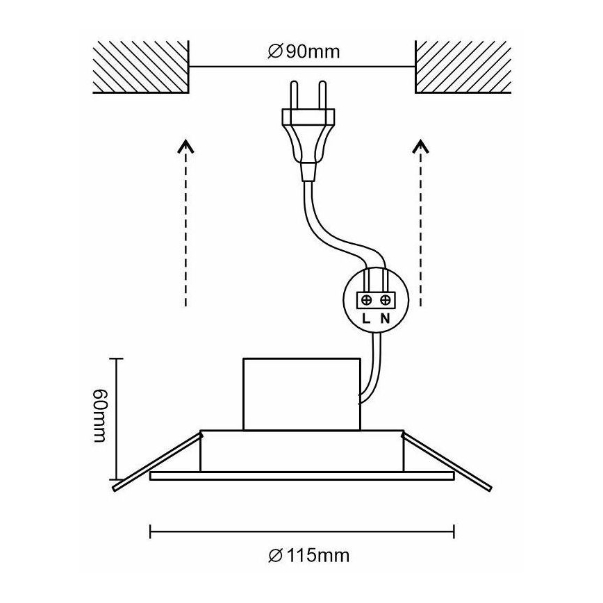 LED Zatemnitvena kopalniška svetilka LED/10W/230V 3000K-6500K Wi-Fi Tuya IP44