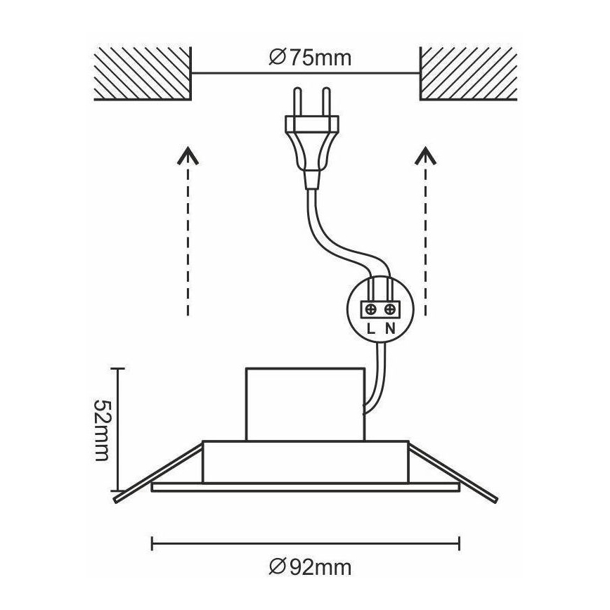 LED Zatemnitvena kopalniška svetilka LED/7W/230V 3000K-6500K Wi-Fi Tuya IP44
