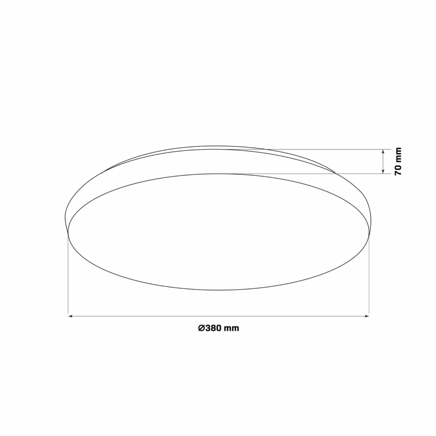LED Zatemnitvena kopalniška svetilka PIRIUS LED/48W/230V pr. 38 cm 3000-6000K IP44 + Daljinski upravljalnik