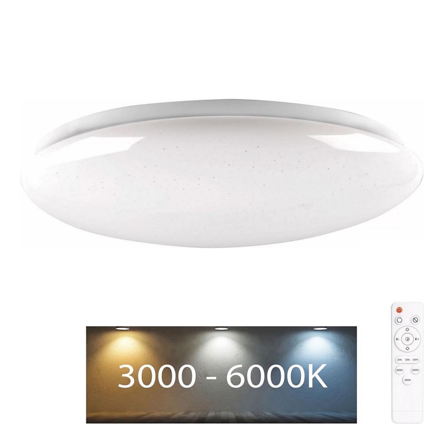 LED Zatemnitvena kopalniška svetilka PIRIUS LED/48W/230V pr. 38 cm 3000-6000K IP44 + Daljinski upravljalnik