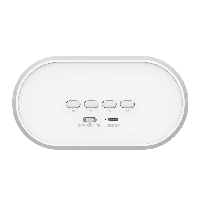LED Zatemnitvena mala nočna svetilka z budilko BUNNY LED/1,2W/5V 3000K