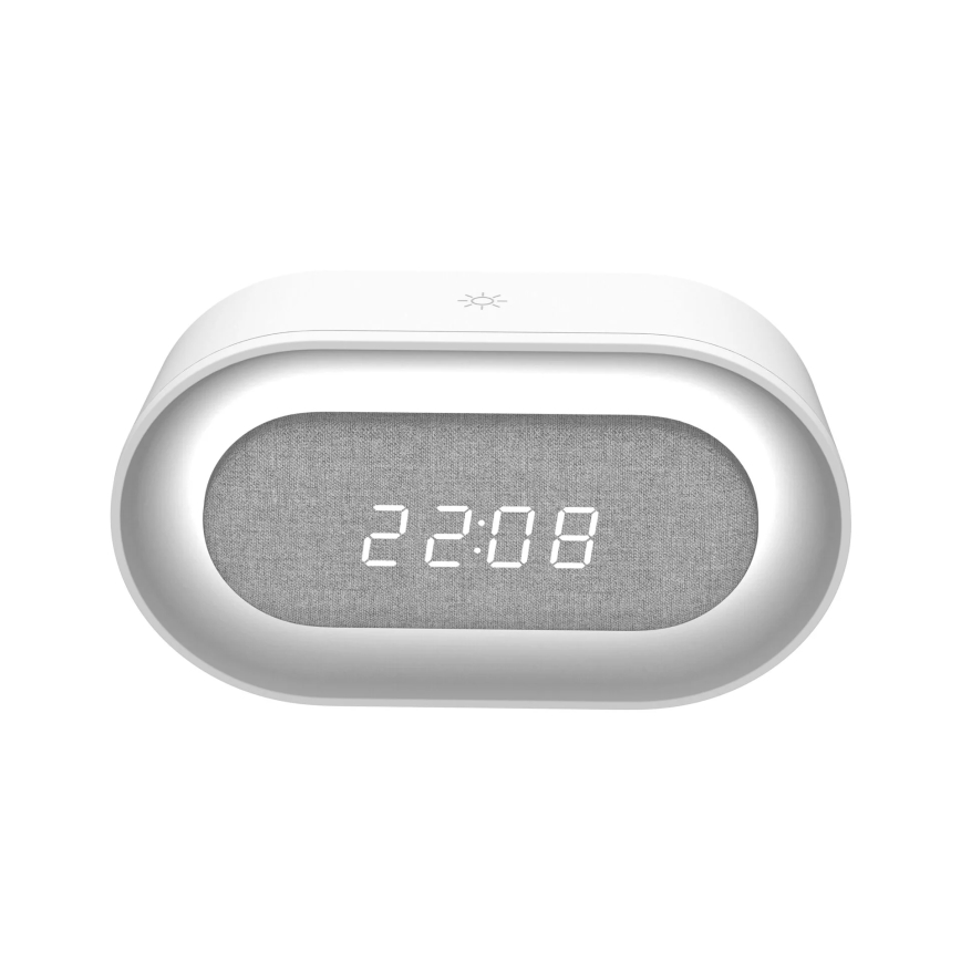 LED Zatemnitvena mala nočna svetilka z budilko KAJA LED/1,3W/5V 3000K