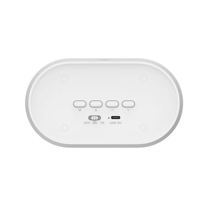 LED Zatemnitvena mala nočna svetilka z budilko KAJA LED/1,3W/5V 3000K