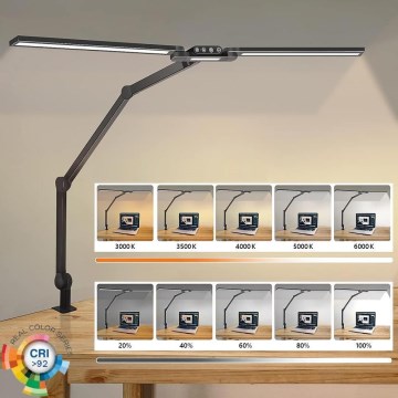 LED Zatemnitvena na dotik fleksibilna namizna svetilka POINTIQ LED/24W/230V 3000-6500K CRI 92 črna