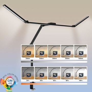 LED Zatemnitvena na dotik fleksibilna namizna svetilka POINTIQ LED/36W/230V 3000-6500K CRI 92 črna