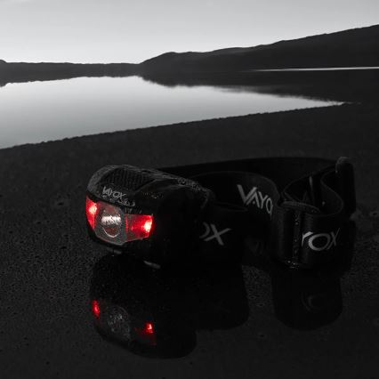 LED Zatemnitvena naglavna svetilka 3xLED/3xAAA IPX4 100 sijajni