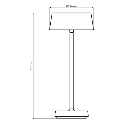 LED Zatemnitvena zunanja namizna svetilka na dotik CASABLANCA LED/3,4W/5V USB 3600 mAh IP44 bela