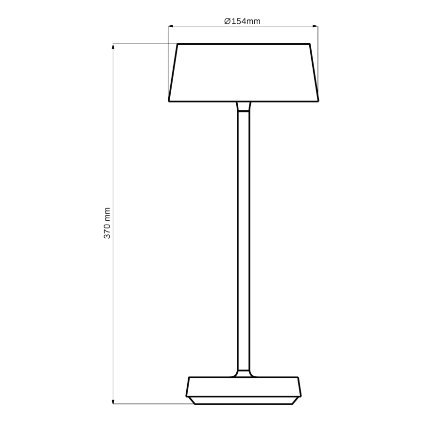 LED Zatemnitvena zunanja namizna svetilka na dotik CASABLANCA LED/3,4W/5V USB 3600 mAh IP44 bela