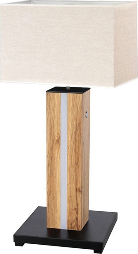LED Zatemnitvena namizna svetilka FLAME 1xE27/40W+ LED/4,6W/230V 56,5 cm hrast