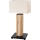 LED Zatemnitvena namizna svetilka FLAME 1xE27/40W+ LED/4,6W/230V 56,5 cm hrast