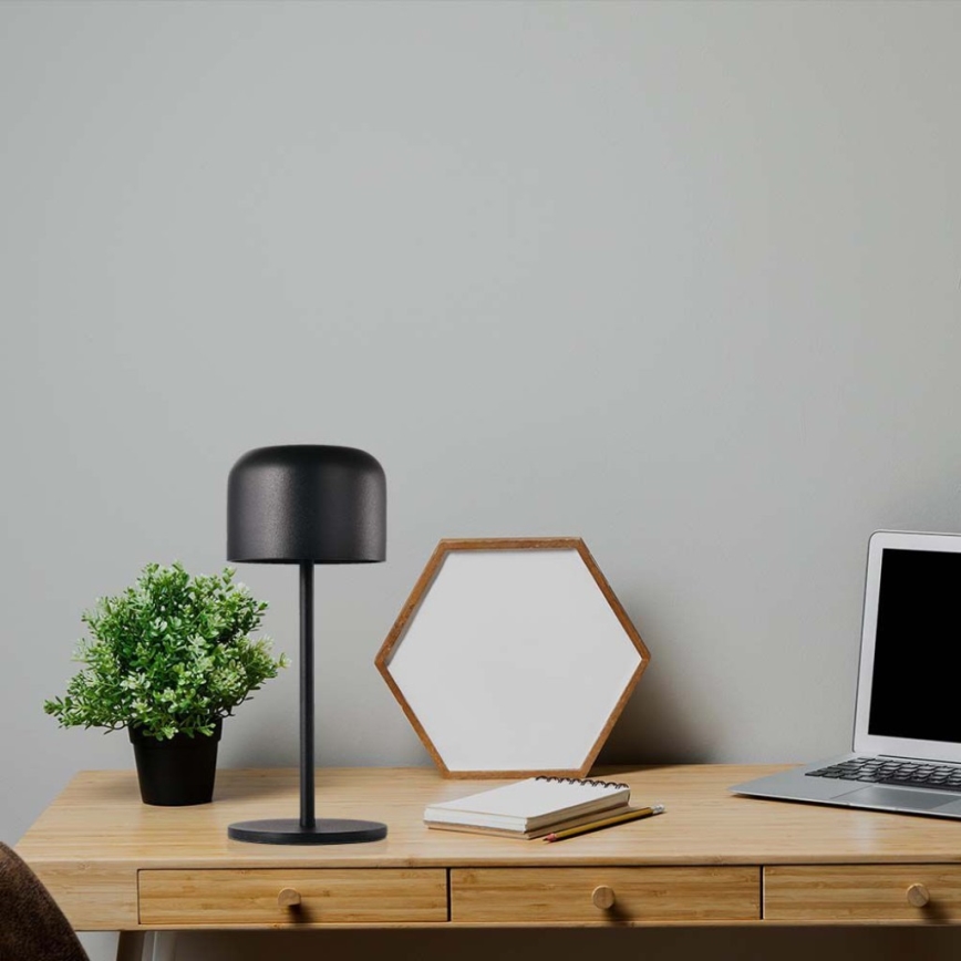 LED Zatemnitvena polnilna namizna svetilka na dotik LED/1,5W/5V 2700-5700K IP54 2200 mAh črna
