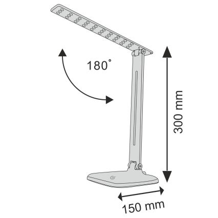 LED Zatemnitvena namizna svetilka na dotik JOWI LED/8W/230V bela