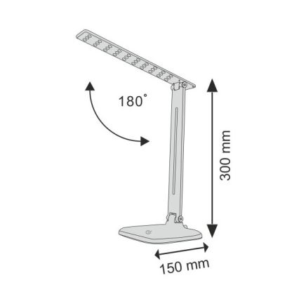 LED Zatemnitvena namizna svetilka na dotik JOWI LED/8W/230V črna