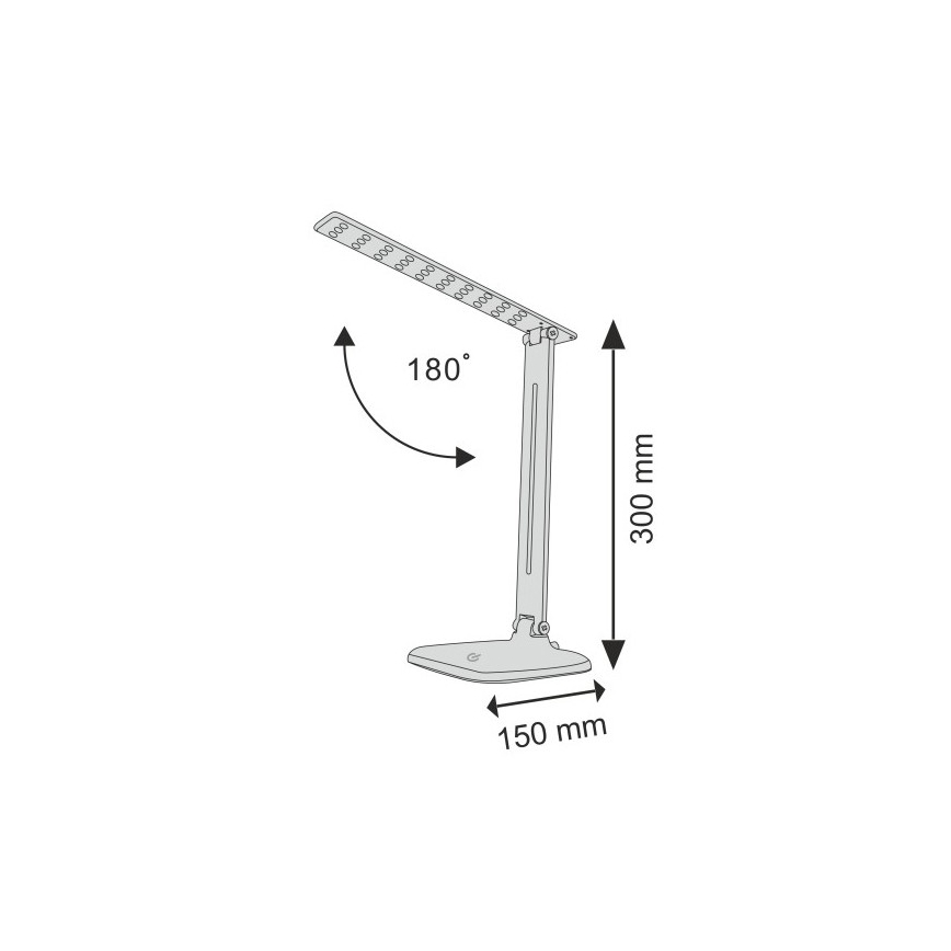 LED Zatemnitvena namizna svetilka na dotik JOWI LED/8W/230V črna