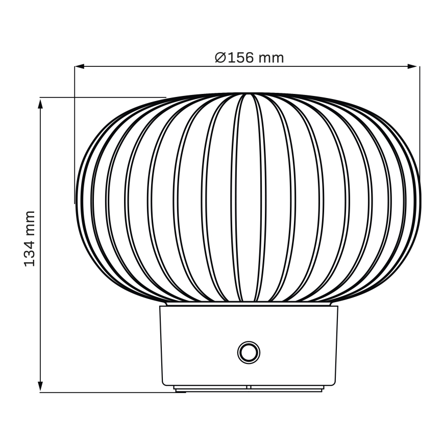 LED Zatemnitvena namizna svetilka na dotik LATTE LED/1,8W/5V USB 2000 mAh mat krom/bela