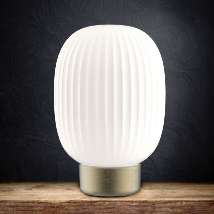 LED Zatemnitvena namizna svetilka na dotik LATTE LED/1,8W/5V USB 2000 mAh zlata/bela