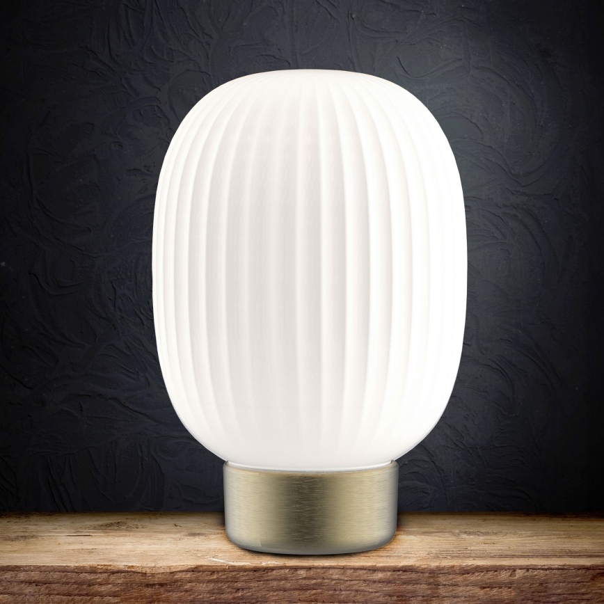 LED Zatemnitvena namizna svetilka na dotik LATTE LED/1,8W/5V USB 2000 mAh zlata/bela