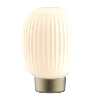 LED Zatemnitvena namizna svetilka na dotik LATTE LED/1,8W/5V USB 2000 mAh zlata/bela