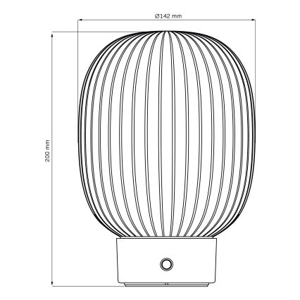 LED Zatemnitvena namizna svetilka na dotik LATTE LED/1,8W/5V USB 2000 mAh zlata/bela