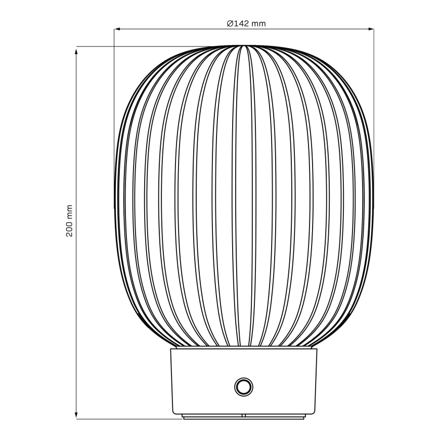 LED Zatemnitvena namizna svetilka na dotik LATTE LED/1,8W/5V USB 2000 mAh zlata/bela