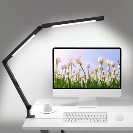 LED Zatemnitvena na dotik fleksibilna namizna svetilka POINTIQ LED/12W/230V 3000/4000/5000/6500K CRI 92 črna