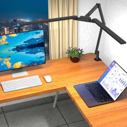 LED Zatemnitvena na dotik fleksibilna namizna svetilka POINTIQ LED/24W/230V 3000-6500K CRI 92 črna